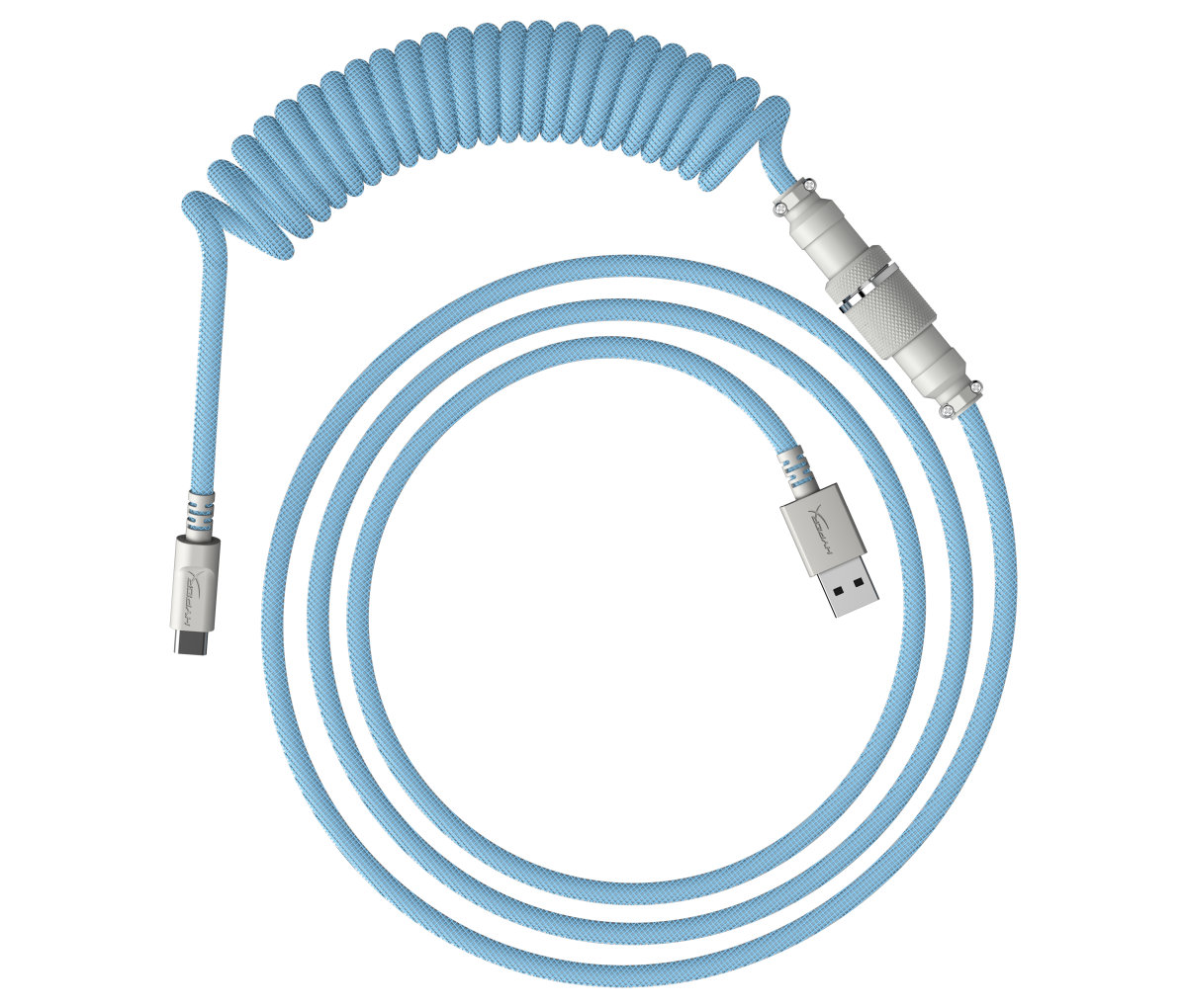 HyperX USB-C Coiled Cable Light Blue-White (6J680AA)