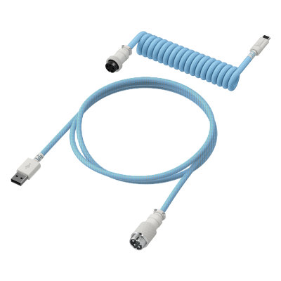 HyperX USB-C Coiled Cable Light Blue-White (6J680AA)